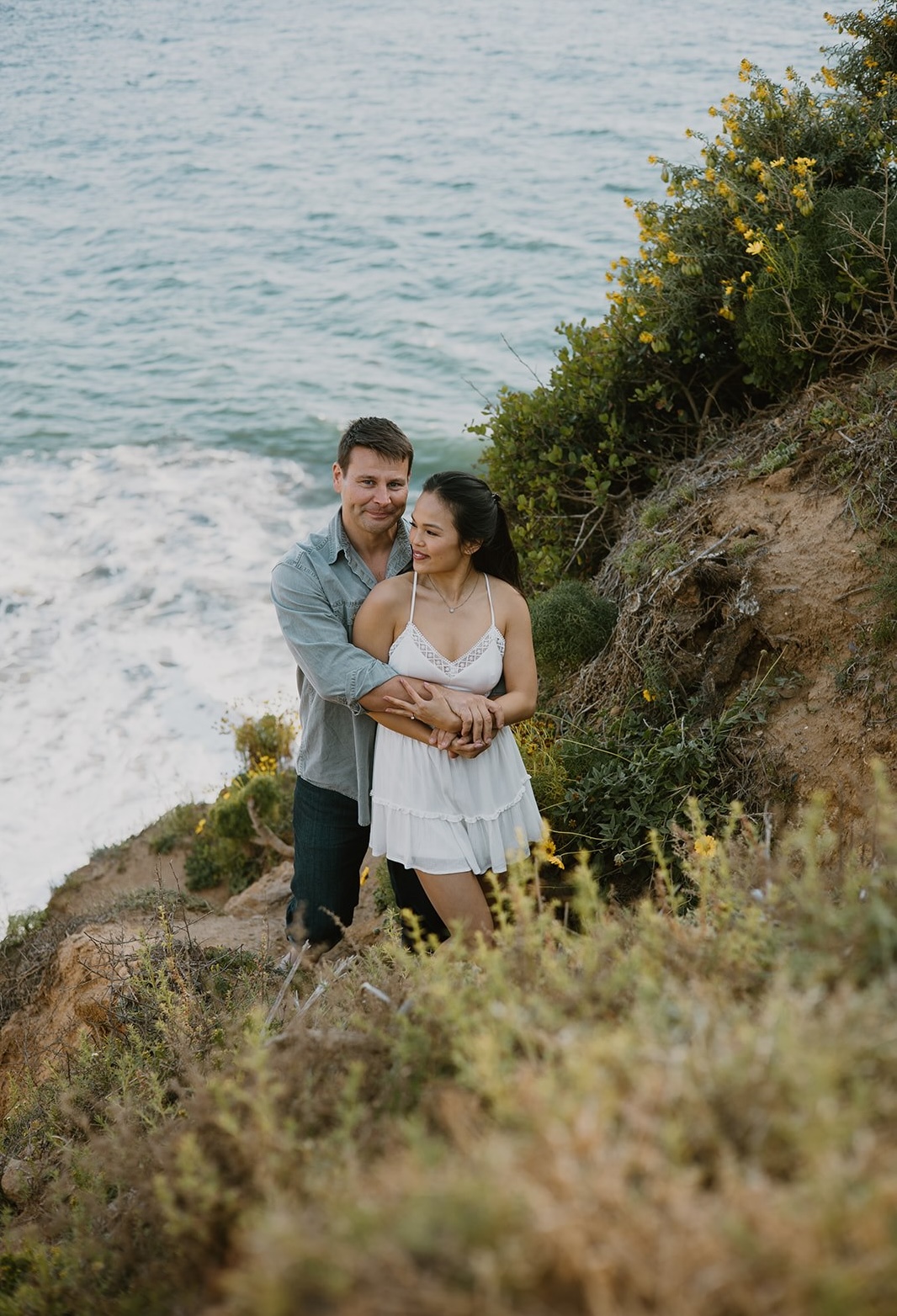 point dume, beach, engagement shoot